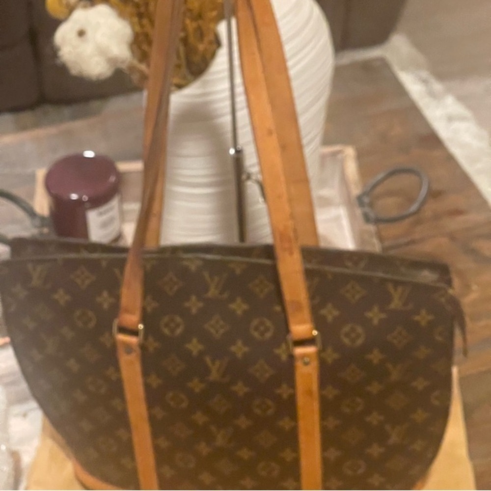 LOUIS VUITTON Brown Babylon Monogram Tote w/Dust Bag, Authentic. EUC - Picture 11 of 16